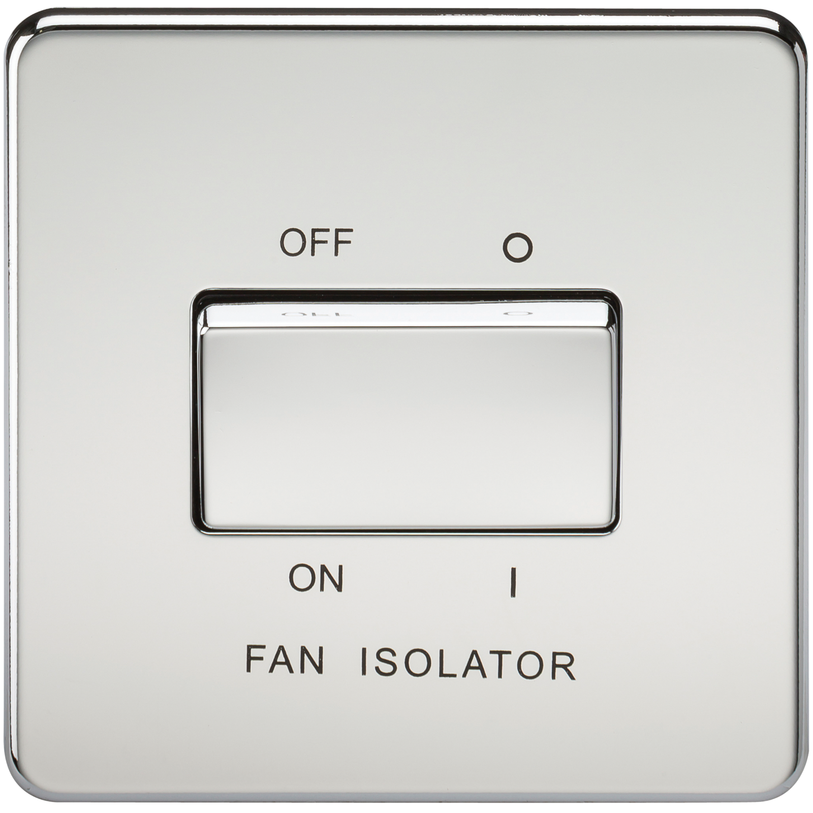 Screwless 10A 3 Pole Fan Isolator Switch - Polished Chrome - SF1100PC 