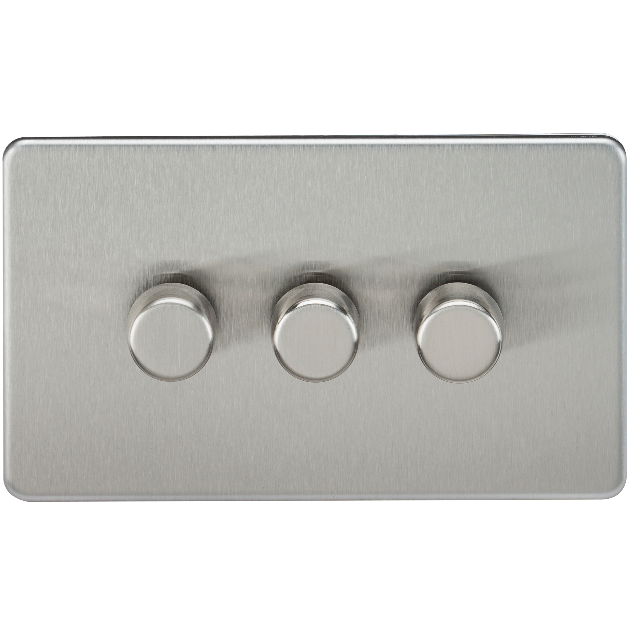 Screwless 3G 2-Way 40-400W Dimmer Switch - Brushed Chrome - SF2173BC 