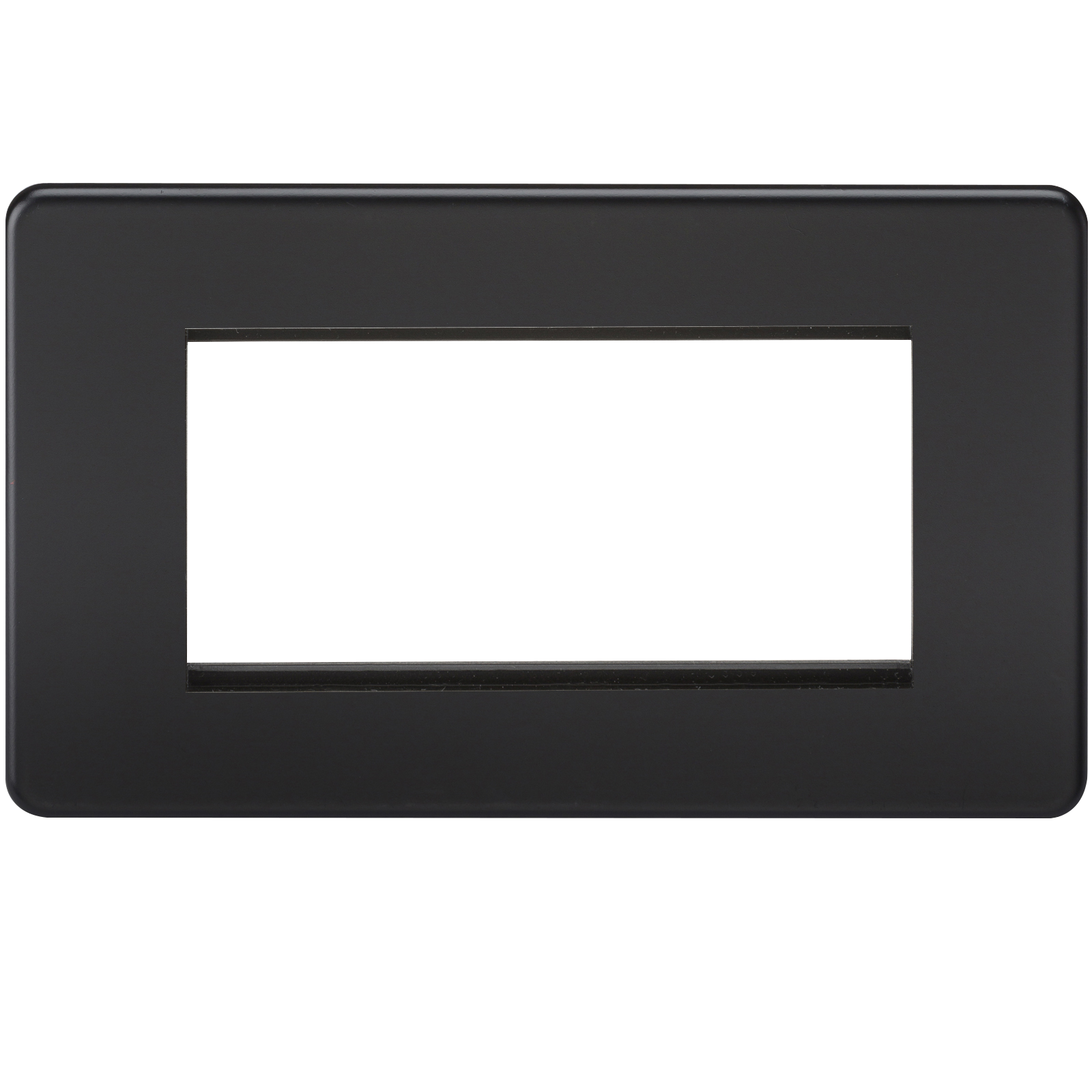 Screwless 4G Modular Faceplate - Matt Black - SF4GMB 