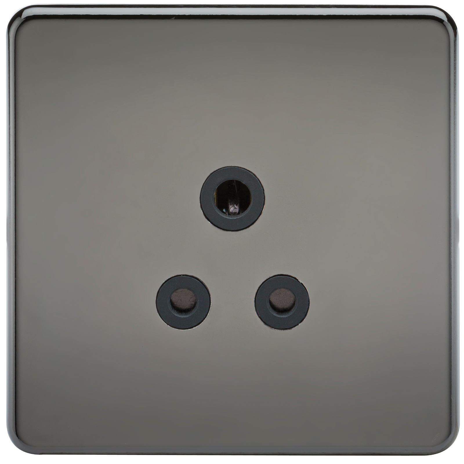 Screwless 5A Unswitched Socket - Black Nickel With Black Insert - SF5ABN 