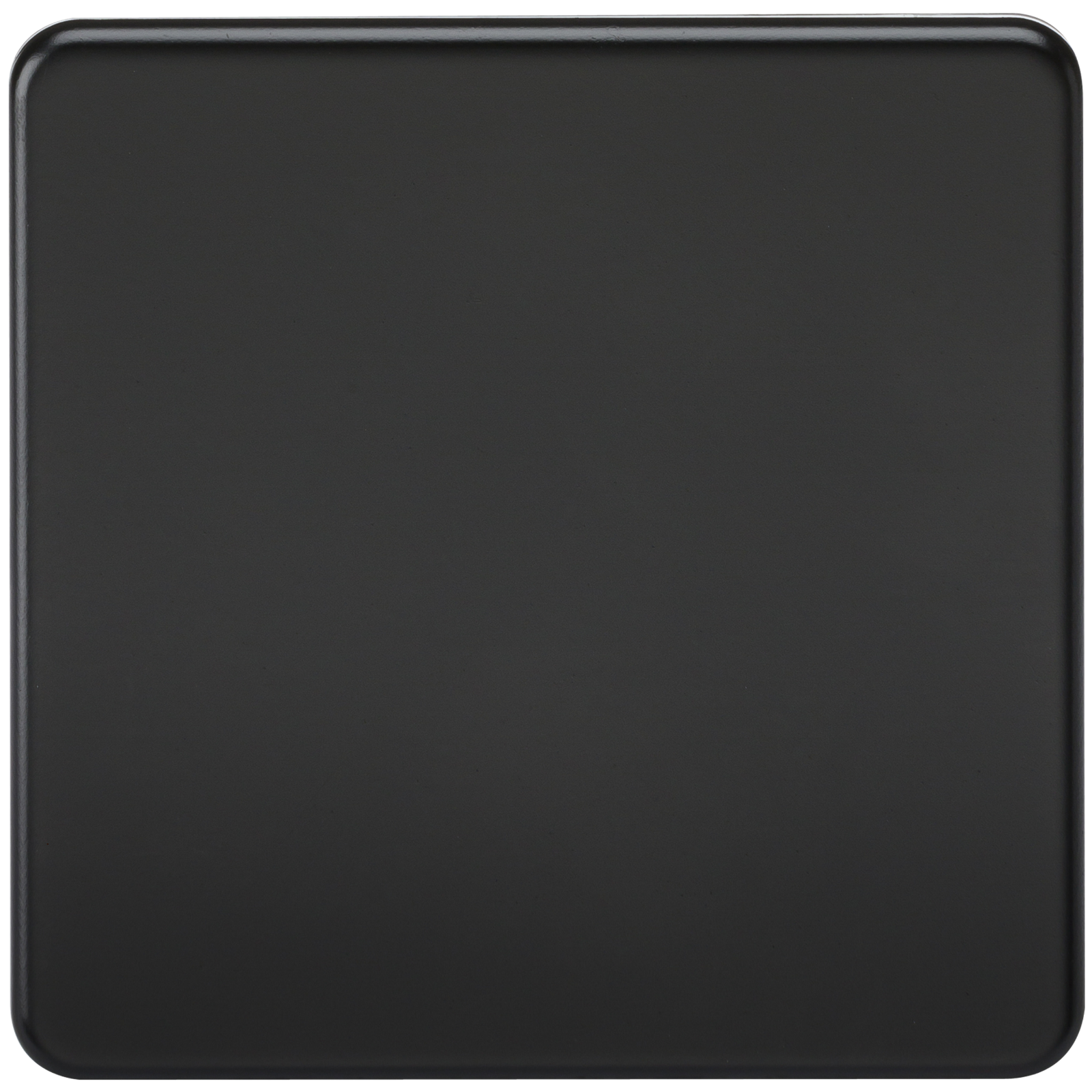 Screwless 1G Blanking Plate - Matt Black - SF8350MB 