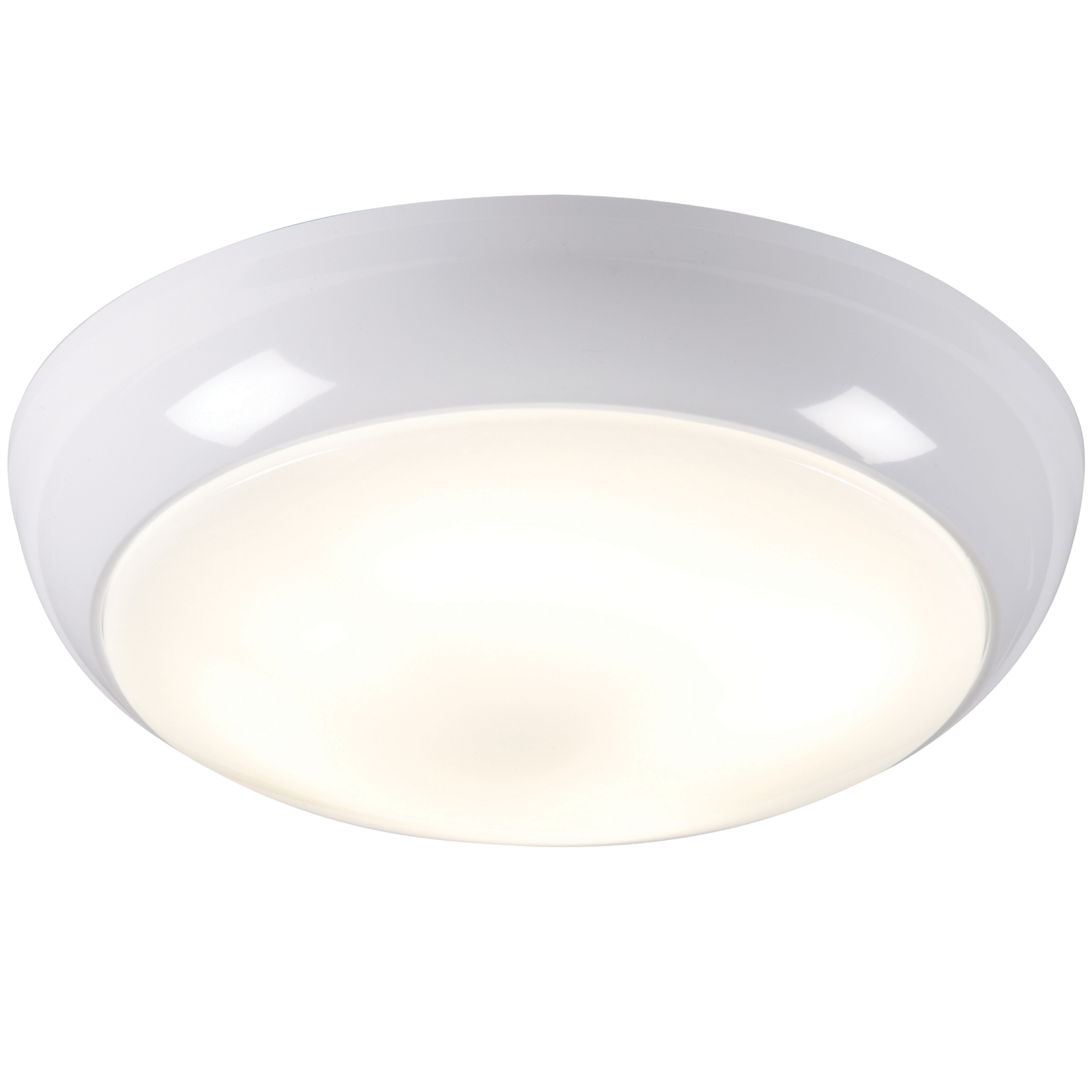 IP44 38W HF Polo Bulkhead With Opal Diffuser And White Base - TPB38WOHF 
