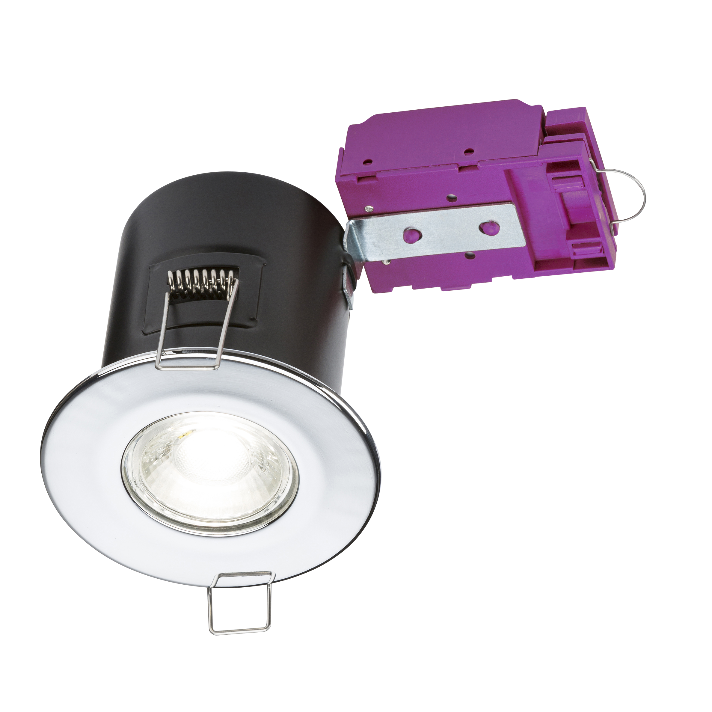 230V Fixed GU10 Fire-Rated Downlight Chrome - VFCDC 