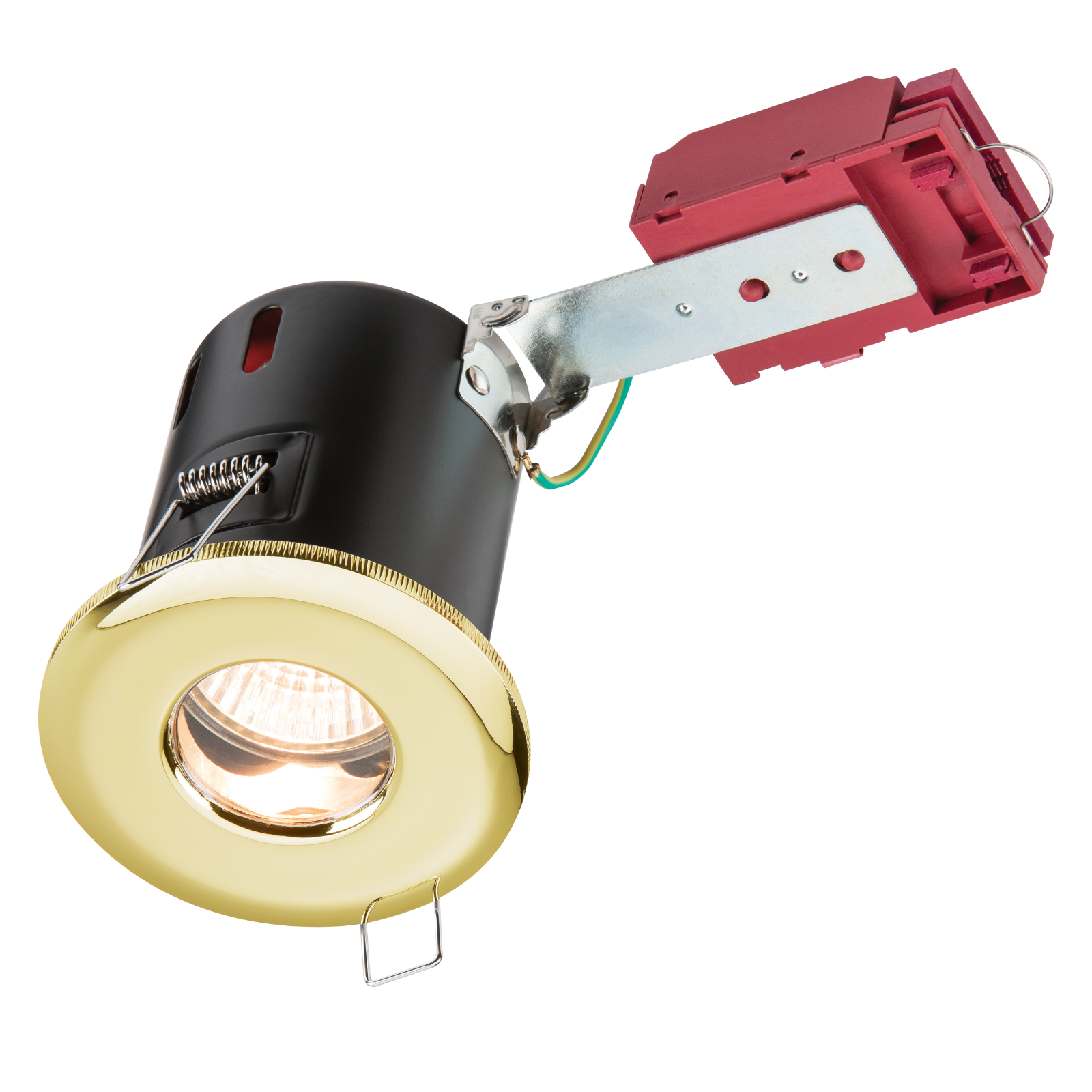 230V IP65 GU10 IC Fire-Rated Shower Downlight Brass - VFRSHGICB 