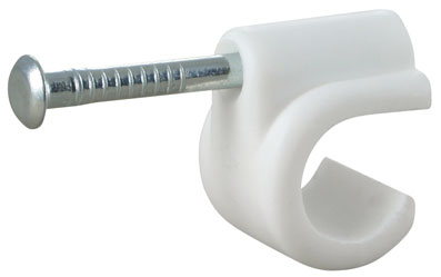 28mm White Nail-in Pipe Clip - NCW-28-EACH