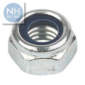 Nylon Locking Nut BZP M16 10 Per Bag - 10NYLOC16 