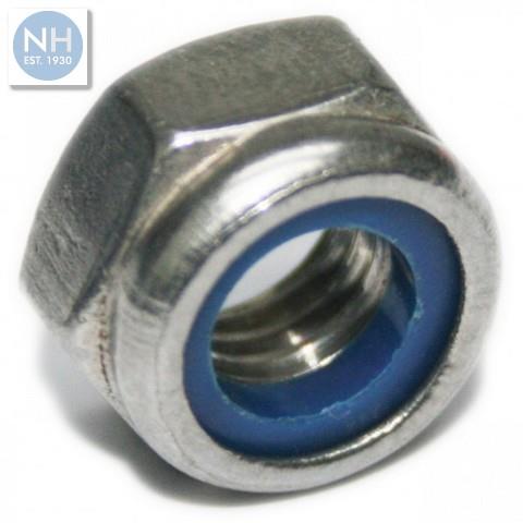Nylon Locking Nut BZP M10 50 Per Bag - 50NYLOC10 