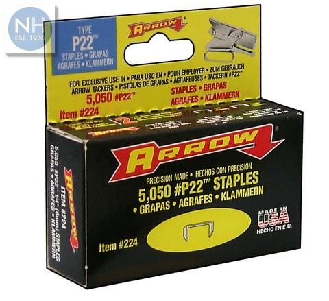 Arrow P22 8mm Staples Box 5000 - ARRP22516 