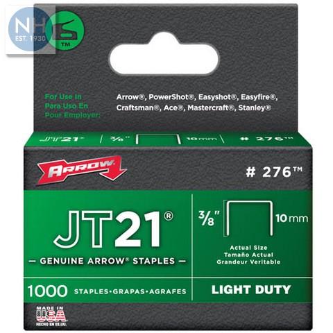 Arrow T2738 JT21 Staples 3/8" Box 1000 - ARRT2738 