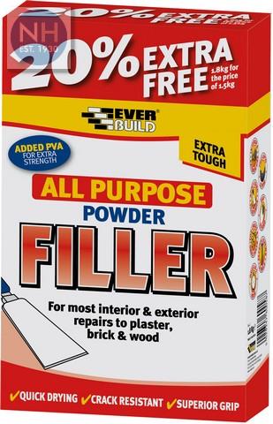 Everbuild All Purpose Powder Filler 1.5kg - EVEFILL15 