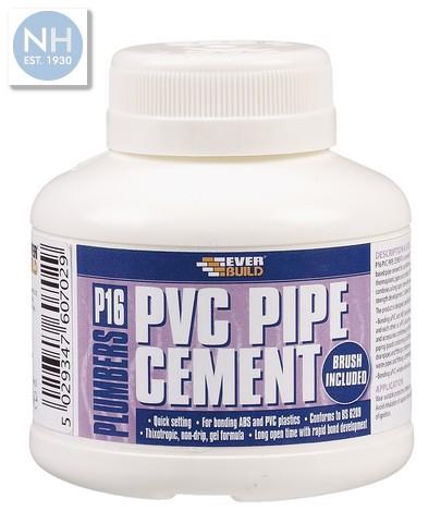 P16 Plumbers PVC Pipe Cement 250ml - EVEP16PIPE 