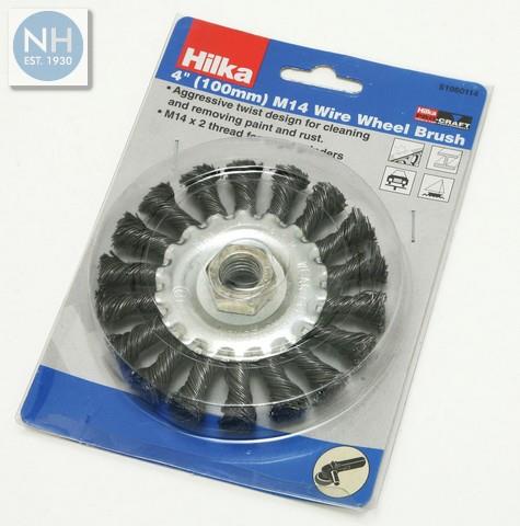 Hilka 51960114 M14 Wire Wheel Brush 4" - HIL51960114 