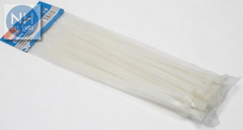 Hilka Cable Ties White 7.2 X 400mm Bag-50 - HIL79050400 