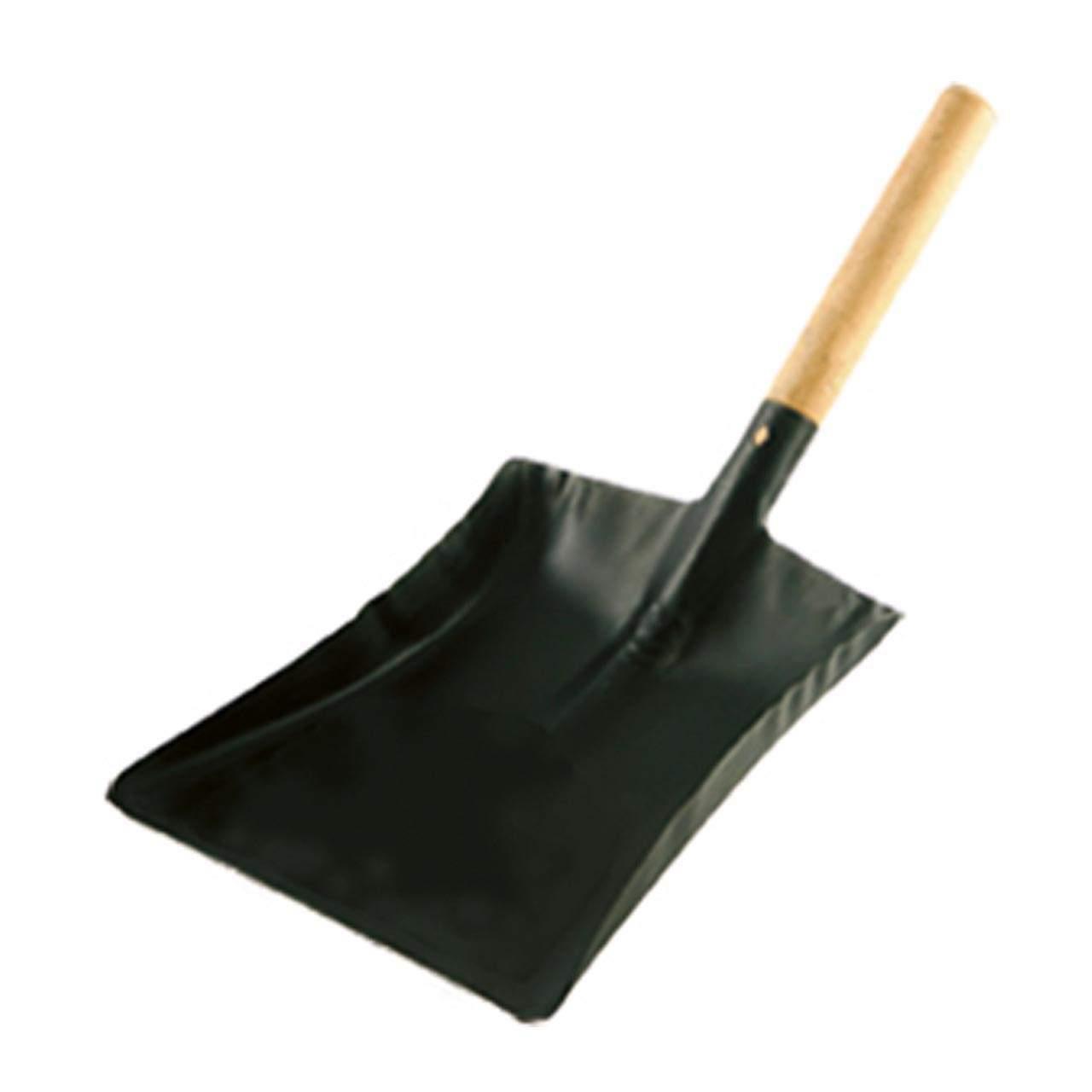 9" Wood Handle Black Coal Shovel - HNHCOAL9 