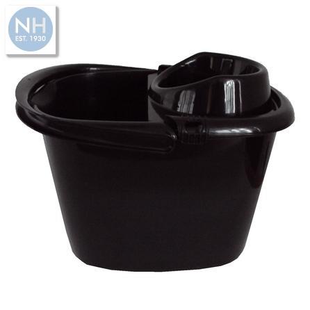 Black Plastic Mop Bucket - HNHMOPBLA 