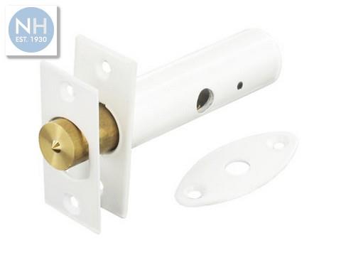 Securit S1063 60mm White Security Doorbolt - MPSS1063 