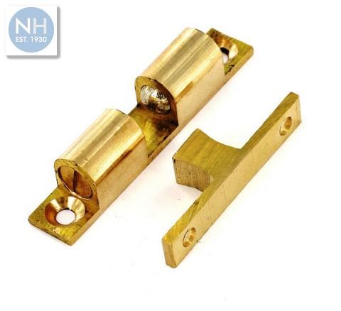Securit S5427 50mm Double ball catch brass - MPSS5427 
