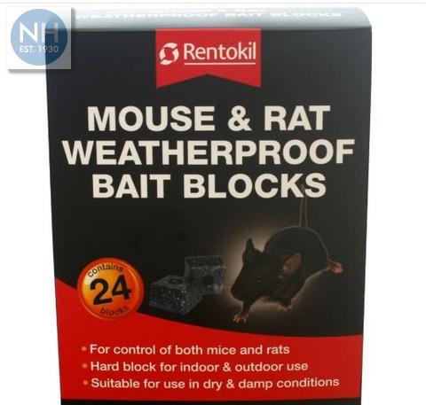 Rentokil FH21 Mouse/Rat Bait Blocks 24 Pack - RENFH21 - SOLD-OUT!! 