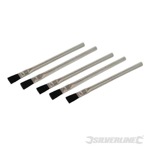 Silverline 105878 Solder Flux Brushes 5pk 15mm width - SIL105878 