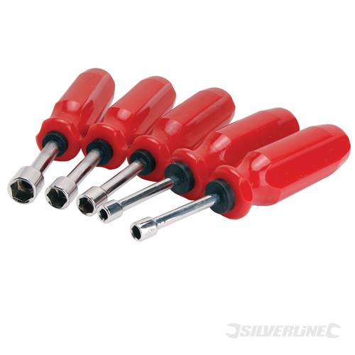 Silverline 128675 Stubby Nut Driver Set 5pce 5, 6, 8, 10 and 12mm - SIL128675 