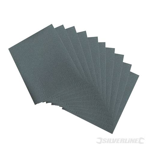 Silverline 161667 Wet and Dry Sheets 10pk 400 Grit - SIL161667 