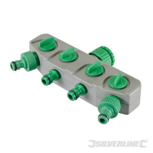 Silverline 167269 4-Way Tap Connector 1/4" - 1/2" - SIL167269 