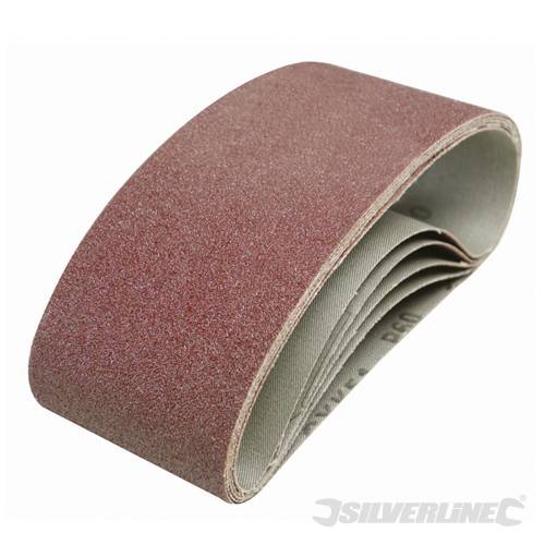 Silverline 185706 Sanding Belts 75 x 457mm 5pk 60 Grit - SIL185706 