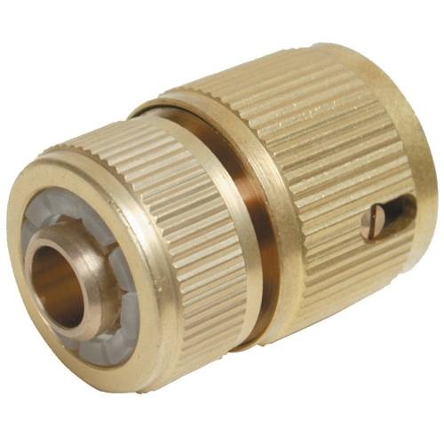 Silverline 196506 Quick Connector Auto Stop Brass 1/2" - SIL196506 