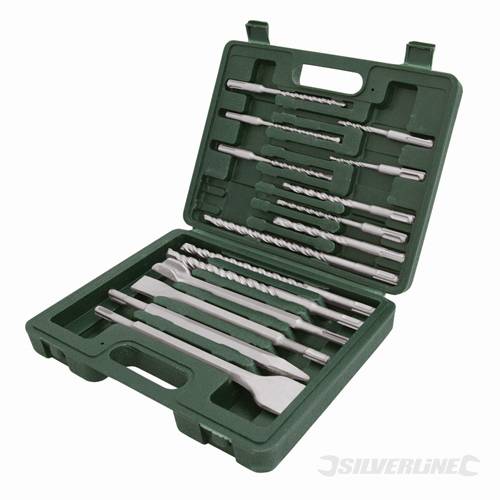 Silverline 196570 SDS Plus Masonry Drill and Steel Set 15pce 15pce - SIL196570 