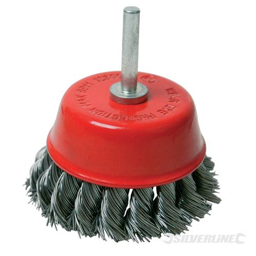 Silverline 244983 Twist-Knot Cup Brush 75mm - SIL244983 