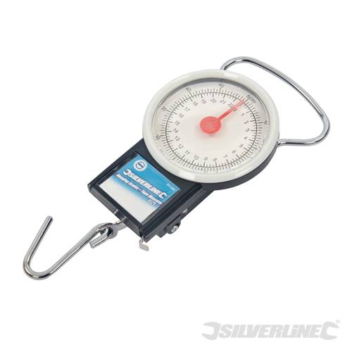 Silverline 251024 Hanging Scales and Tape Measure 22kg - SIL251024 