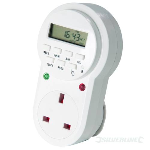 Silverline 262755 Plug-In Digital Timer 7-Day - SIL262755 - SOLD-OUT!! 