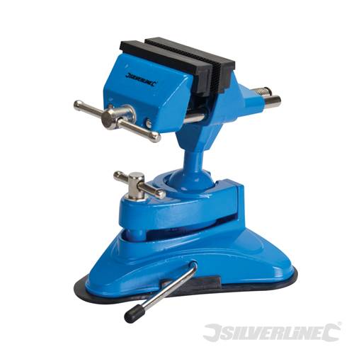 Silverline 380523 Vacuum Base Table Vice 75mm - SIL380523 