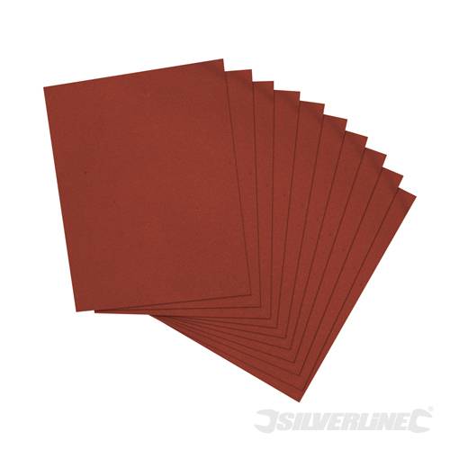 Silverline 399016 Emery Cloth Sheets 10pk 60 Grit - SIL399016 
