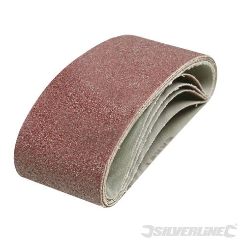 Silverline 455872 Sanding Belts 65 x 410mm 5pk 40 Grit - SIL455872 