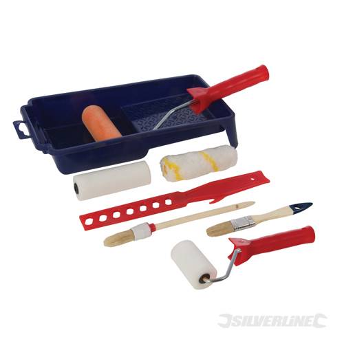 Silverline 564795 Decorators Roller and Brush Set 9pce 9pce - SIL564795 