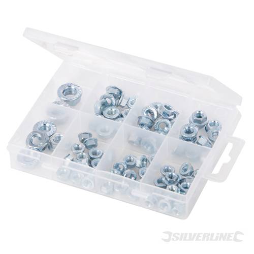 Silverline 589684 Flange Nuts Pack 78pce - SIL589684 