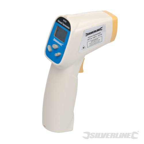 Silverline 633726 Laser Infrared Thermometer -20?C to +320?C - SIL633726 