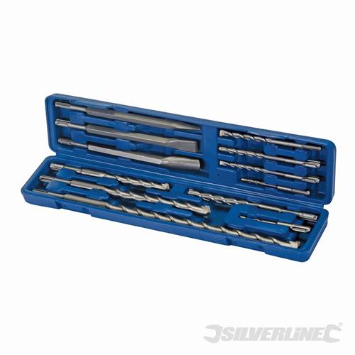 Silverline 633750 SDS Plus Masonry Drill and Steel Set 12pce 12pce - SIL633750 