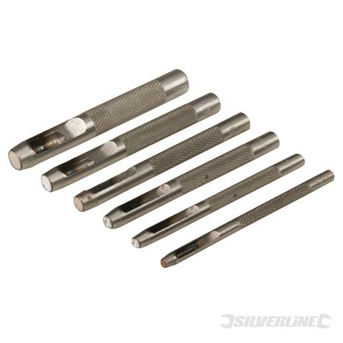 Silverline 667372 Hollow Punch Set 6pce 6pce - SIL667372 