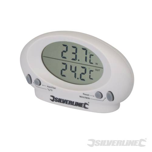 Silverline 675133 Indoor/Outdoor Thermometer -50?C to +70?C - SIL675133 