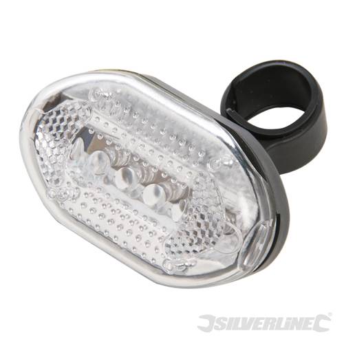 Silverline 727576 5 LED Bike Lamp Clear - SIL727576 