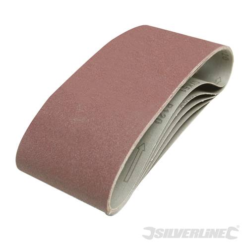 Silverline 846448 Sanding Belts 100 x 610mm 5pk 120 Grit - SIL846448 