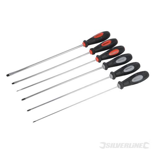 Silverline 909067 Extra Long Screwdriver Set 6pce 325mm - SIL909067 