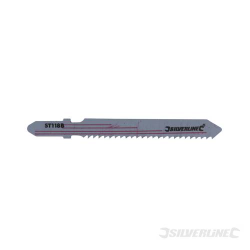 Silverline 977901 Jigsaw Blades ST118B 10pk 75mm Metal 3-6mm - SIL977901 