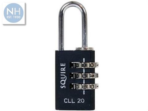SQUIRE CLL20 COMBINATION PADLOCK 20MM - SQUCLL20 