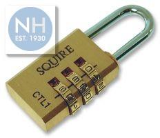 SQUIRE CTL1 BRASS COMBINATION PADLOCK 30MM - SQUCTL1 
