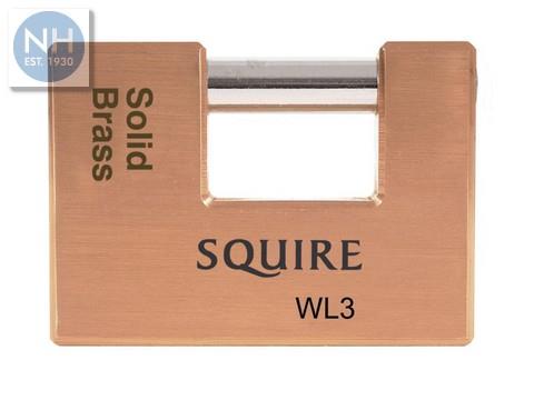 SQUIRE WL3 SOLID BRASS WAREHOUSE LOCK 90MM - SQUWL3 