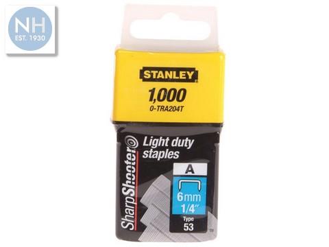Stanley 0-TRA204T Light Duty Staples 6mm - STA0TRA204T 