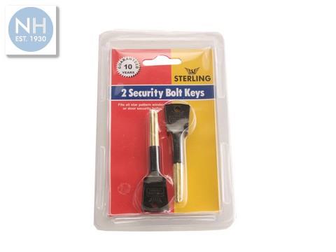 Sterling SBK200 2 x Universal Security Bolt Keys - STESBK200 